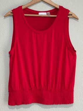 Classic Scoop Neck Sleeveless with Elastic Waist Tank Top